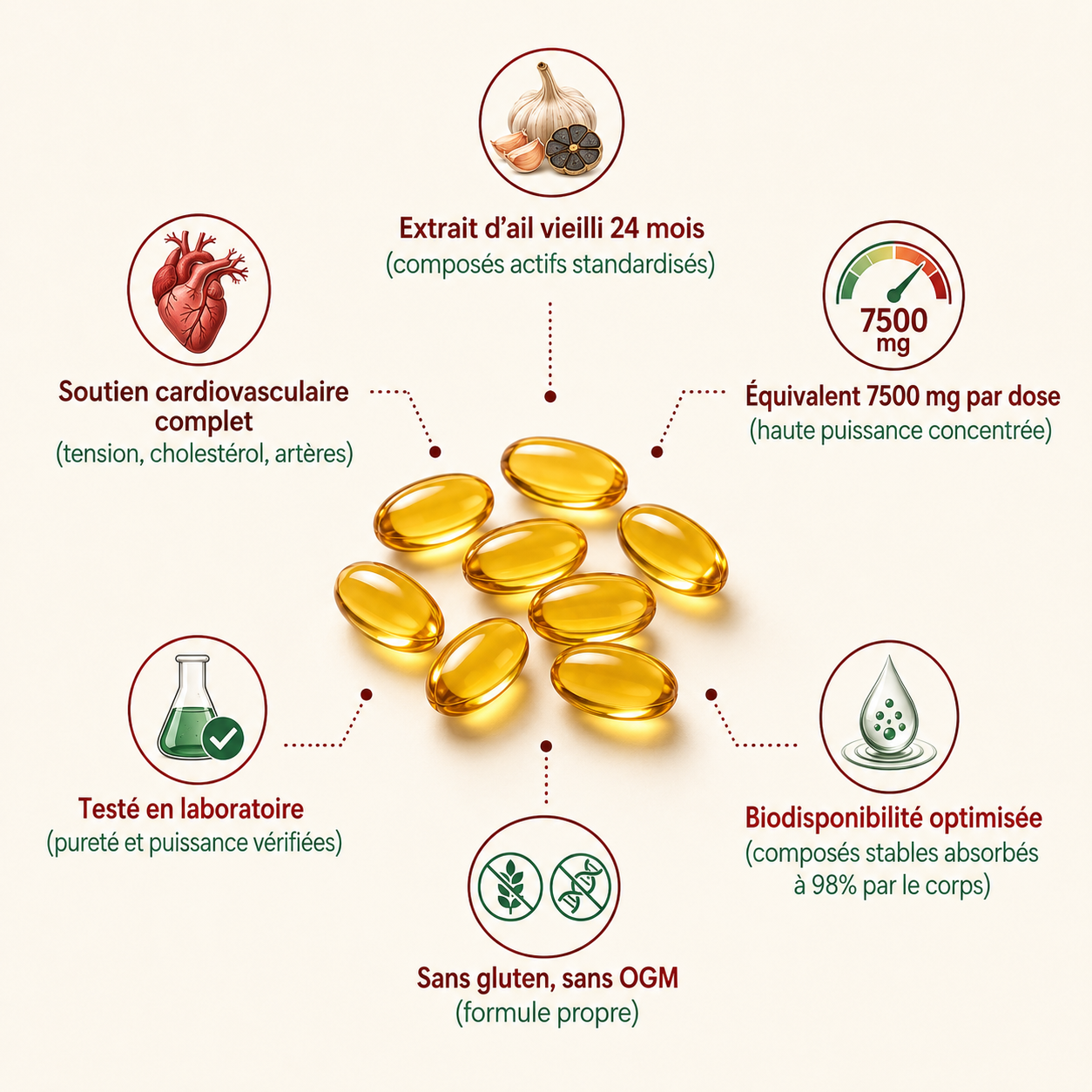 Ail Vieilli Pur 7500 mg Sans Odeur