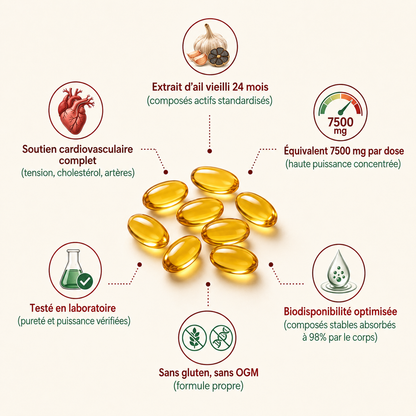 Ail Vieilli Pur 7500 mg Sans Odeur