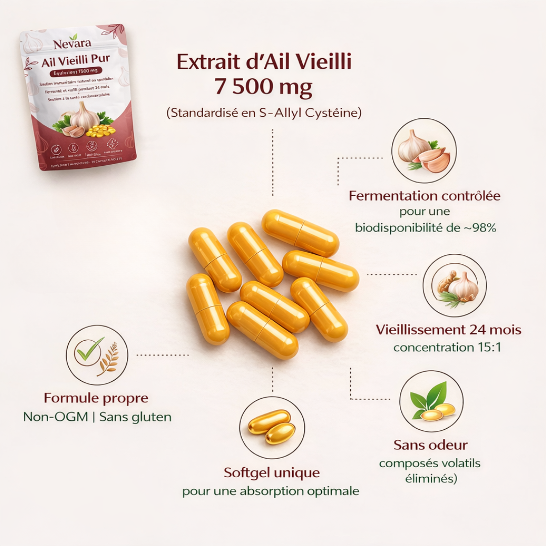 Ail Vieilli Pur 7500 mg Sans Odeur