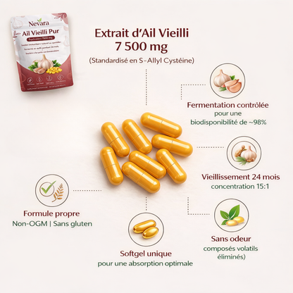 Ail Vieilli Pur 7500 mg Sans Odeur